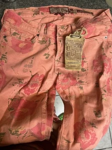 Pantalones de mezclilla Lucky Legend para mujer talla 8/29 vintage ajustados florales nuevos con etiquetas - Imagen 1 de 3