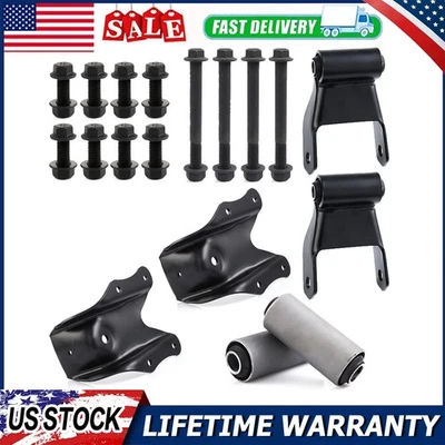 Kit de suspensión de soporte de grillete de resorte de hoja trasera para Ford F150 F250 F350 Bronco NUEVO Foto 1 de 4