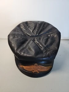 Motorrad, Freedom Machine, Leder Oldtimer Mütze Harley 60er Jahre - Bild 1 von 6