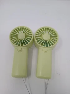 2 pc Mini Portable Handheld Fan - Lightweight Ideal for Office Travel Camping - Picture 1 of 4