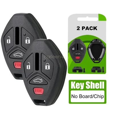 2x Key Fob Case Shell For 2006 2007 2008 2009 2010 2011 2012 Mitsubishi Galant - Image 1 of 4