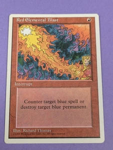 MTG Magic the Gathering: Fourth Edition: Red Elemental Blast Common - MP - Picture 1 of 2