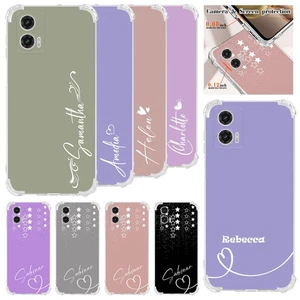 Funda de teléfono TPU a prueba de golpes para Motorola E15 G05 G35 G85 Edge 50 cubierta con nombre personalizada - Imagen 1 de 66