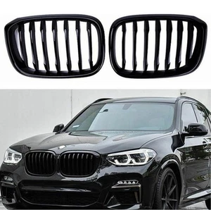 Black Performance Style Kidney Grille Compatible with X3 X4 2018-2021 G01 G02 - Picture 1 of 9