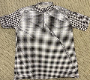 Collars & Co Polo Shirt Men 3XL XXXL Blue White Gingham Check Dress Collar - Picture 1 of 4