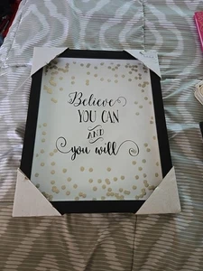 "Believe You Can And You Will" Framed Print - Picture 1 of 3