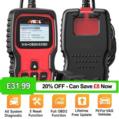 ANCEL Auto Diagnostic Tool All Systems OBD2 Scanner Car ABS Airbag Code Reader OIL EPB