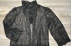 Vintage Na Ma Of California Lace Hi Collar Sheer Blouse Top Black Oversized M L