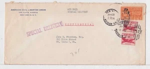 TurtlesTradingPost- New York, NY 1951 ACLU Special Delivery to St Louis - Picture 1 of 2