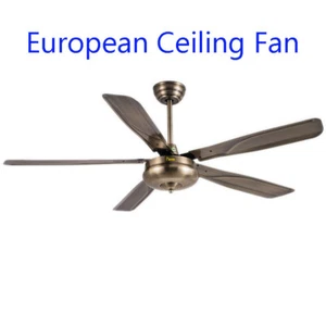 Indoor Ceiling Fan 42 inch 5 Leaves European Decorative Living Room Home Bronze - Picture 1 of 6