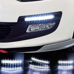 2PCS 12V 6 LED Daytime Running Light DRL Car Fog Day Driving Lamp Lights Kit _SE - Picture 1 of 9