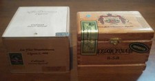 A Fuente Flor Fina, La Flor Dominicana Ligero 400 Genuine Wood Cigar Boxes Empty
