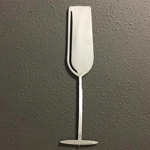 Wine Glass ALUMINUM Metal Wall Art Skilwerx 9 x 3 Wine 2 - Picture 1 of 4
