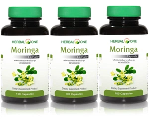 Moringa Leaf Anti-oxidant Rich Nutrients Blood Pressure Control 3x100 Capsules - Picture 1 of 7