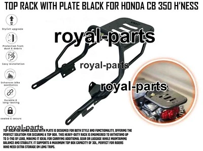 ESTANTE SUPERIOR CON PLACA COMPATIBLE CON RESPALDO PILLÓN APTO PARA HONDA CB 350 H'NESS Foto 1 de 4