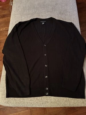 Consensus Sportswear Men's Black Cardigan Sweater Size L 100% Acrylic - Image 1 of 4