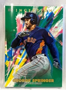 GEORGE SPRINGER 2020 Topps Inception GREEN PARALLEL BASE Astros - Picture 1 of 2