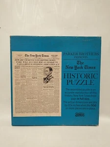 1967 VTG Parker Brothers New York Times Historic Puzzle EDWARD VIII  Sealed - Picture 1 of 7