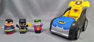 Fisher Price Little People DC Super Friends 2 In 1 Batmobile & 3 Figures Toys - Imagen 1 de 13