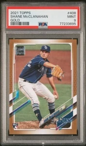 2021 Topps Shane McClanahan Gold /2021 PSA 9 Mint #408 RC SP Tampa Bay Rays - Picture 1 of 2