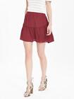 NEW Banana Republic Embroidered Flirty Tiered Mini Skirt Navy Red S M XL $78 NWT