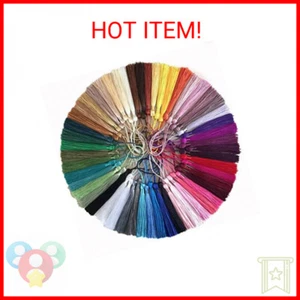 VEYLIN 100Pcs Small Craft Tassels, Handmade Mini Silky Bookmark Tassel with Loop - Picture 1 of 2
