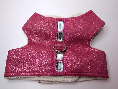Simply Dog Pink Shiny Pet Harness Small Dog 9.50 x 14" Polyester Gemstones - Image 1 of 4