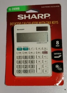 Mini calculadora de escritorio Sharp EL-310WB con teclas de impuestos nueva envío gratuito - Imagen 1 de 2