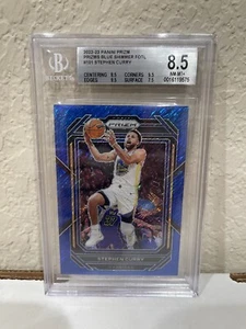 2022-23 Panini Prizm Stephen Curry #101 Blue Shimmer FOTL /35 Warriors BGS 8.5 - Bild 1 von 2