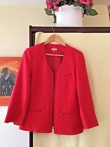 ROTER ELEGANTER BLAZER GR 38 / 40 100 % LEINEN - Bild 1 von 5