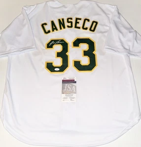 Jose Canseco signed White Oakland A's Custom jersey autographed 2 JSA Witnessed - Picture 1 of 4