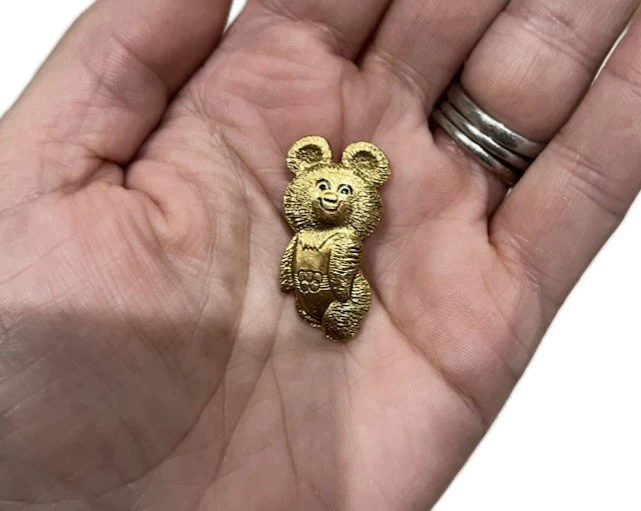 Prendedor Olímpico De Colección - Moscú 1980 Mascota Oficial Misha - Prendedor Estampado 1" Foto 1 de 4