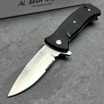 Navaja de bolsillo plegable AL MAR Black G10 Mini SERE 2020 apertura asistida hoja D2 Foto 1 de 4