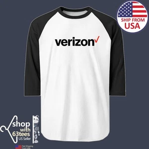 Verizon Men's Raglan Black Size S to 2XL - Picture 1 of 1