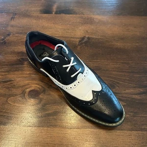 Parrazo Budapester Oxford-Schuhe schwarz Leder einzelner linker Schuh nur amputierter Herren Größe 8,5 - Bild 1 von 7