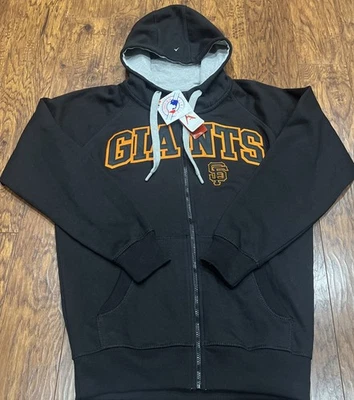 Sudadera con Capucha de los Gigantes de San Francisco para Hombres M Negra MLB Béisbol Cremallera Completa Sudadera Foto 1 de 4