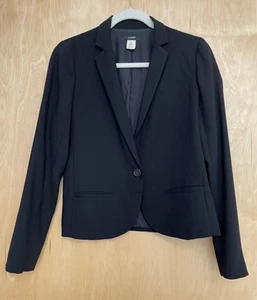 Black 100% Wool J.Crew Pleated Skirt Suit - Size 2 - Picture 1 of 6