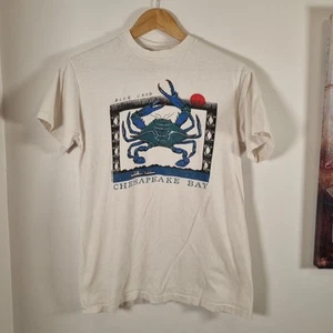 Vintage 1992 Blue Crab Chesapeake Bay T-Shirt M Hanes Beefy-T USA Made - Bild 1 von 11