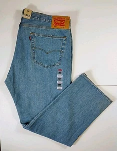 LEVI'S-NWT-Men's 501 Original Stretch Button Fly Denim Blue Jeans-Size 44x32 - Picture 1 of 9