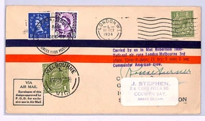 GB/AUSTRALIA Air Mail Cover 1934 & 1969 London-Sydney/Melbourne AIR RACES XA9 - Picture 1 of 12