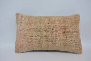 Vintage Kilim Pillow, 12"x20" Beige Pillow, Cushion Cover, Home Decor Pillow - Picture 1 of 6
