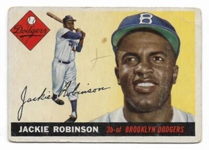 JACKIE ROBINSON 1955 Topps #50 Brooklyn Dodgers VG Vintage Box Find 🔥⚾🔥 - Picture 1 of 2