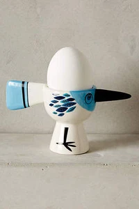 1 New Anthropologie Wonderful ~ Early Bird Egg Cup ~ Blue - Sold Out! - Picture 1 of 2