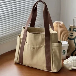 Canvas Bag Female Ins Forest Style Versatile Shoulder Bag Large Capacity Book St - Picture 1 of 2
