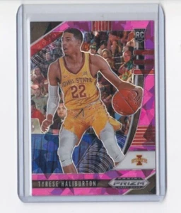 TYRESE HALIBURTON 2020 PANINI PRIZM DRAFT PICKS PINK ICE PRIZM PARALLEL ROOKIE - Picture 1 of 24