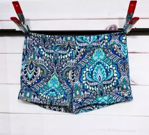 New York & Company Womens Shorts Size 16 Multicolor Floral Flat Front Pockets - Picture 1 of 7