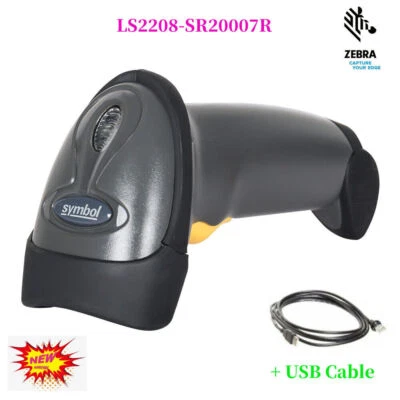 Zebra Symbol LS2208-SR20007R Imager Barcode Scanner Kit With USB Cable - Image 1 of 4