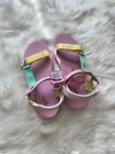 Stoney Clover Lane x Target Womens Two Strap Sport Sandals 7 Pink Multicolor