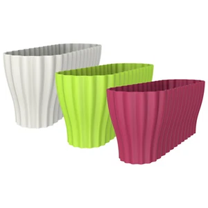 Kunststoff Orchideen-Schale Triola 38x13 cm (weiss, hellgrün, violett) - Bild 1 von 4