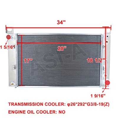 For 99-2013 Chevy Silverado1500 GMC Sierra Tahoe Yukon Suburban 4Rows Radiator Foto 1 de 4